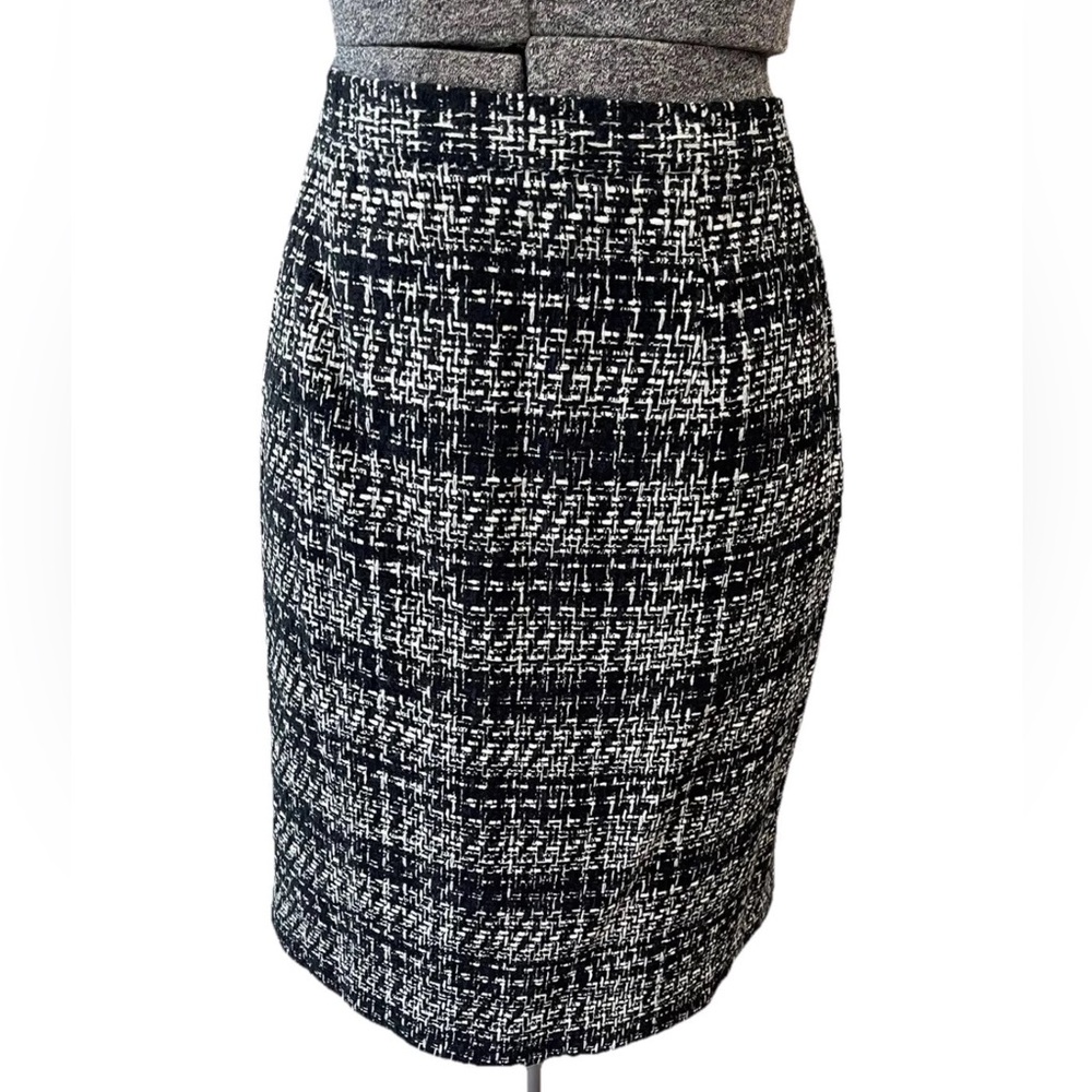 VTG 1990s secretary style nubby textured ladies size 8 knee length skirt-EUC